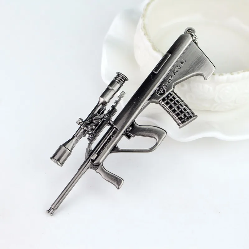 Лидер продаж AK47 серый цвет с красноватым отливом брелок модные CF крест огнестрельное оружие Брелок человек из мультфильма «Время приключений» автомобильный брелок для ключей кольцо ювелирные изделия подарок мужчине