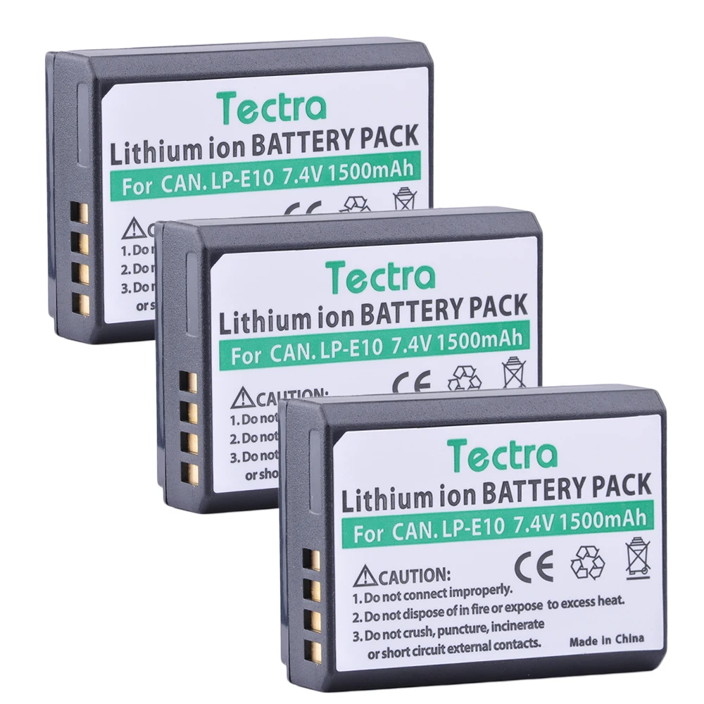 Tectra 3x LP E10 LPE10 аккумулятор + светодиодный дисплей USB двойное зарядное устройство