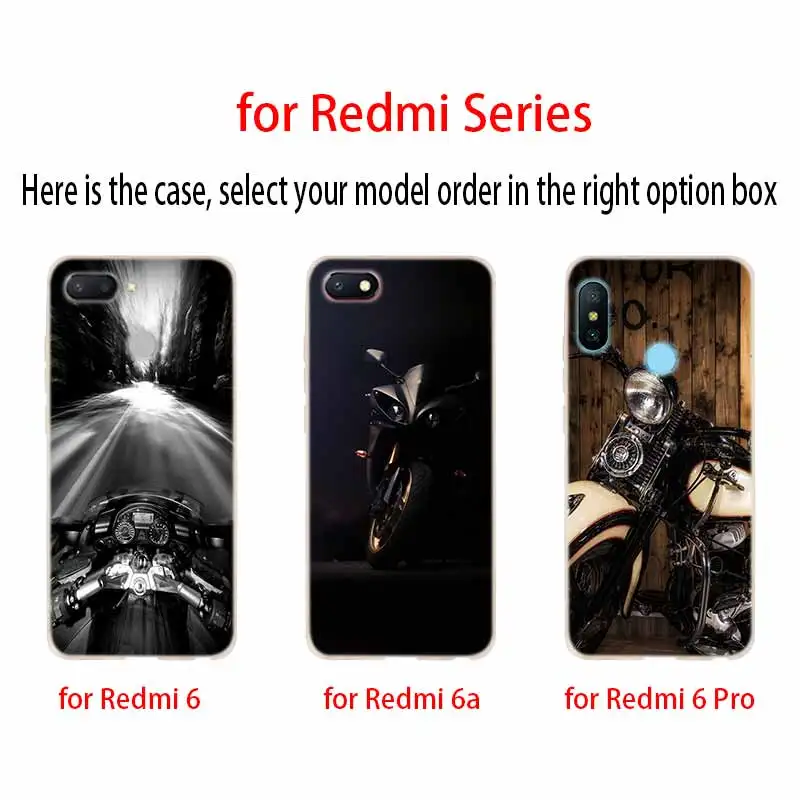 Retro Moto Cross Motorcycle Fashion Soft TPU Case For Xiaomi Redmi Note 10 9 8 7 6 5 Pro Max 10S 9S 9T 8T 4G 5G Cover | Мобильные