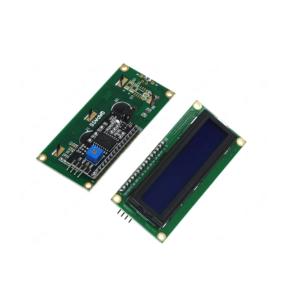 Модуль ЖК-дисплея 1602 + IIC/I2C LCD 16x2 символа HD44780 контроллер Синяя подсветка экрана |