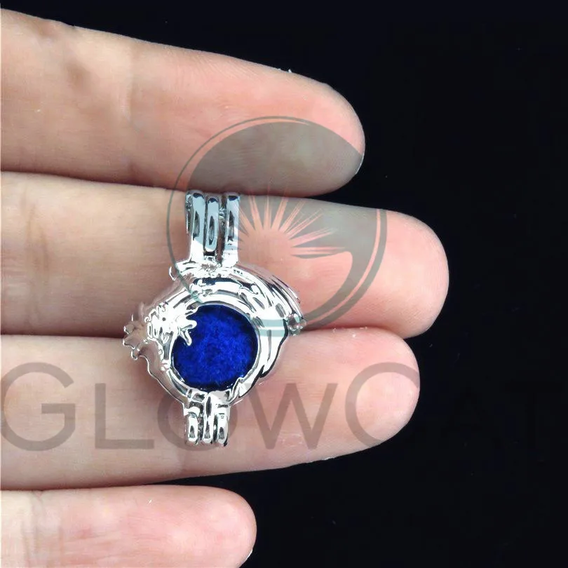 5 шт. Драконий жемчуг клетка медальон кулоны из нержавеющей стали с распылением