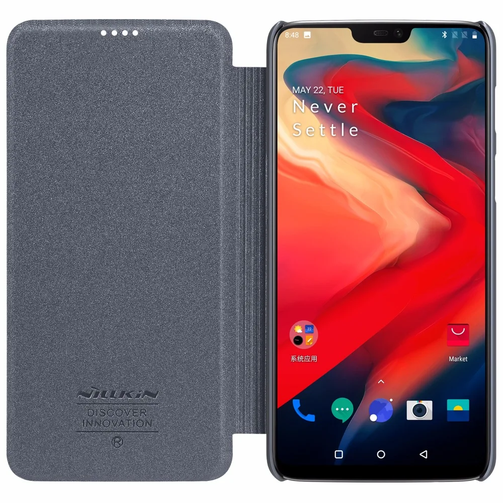 Чехол-книжка для Oneplus 6 5 T супертонкий с блестками из искусственной кожи |