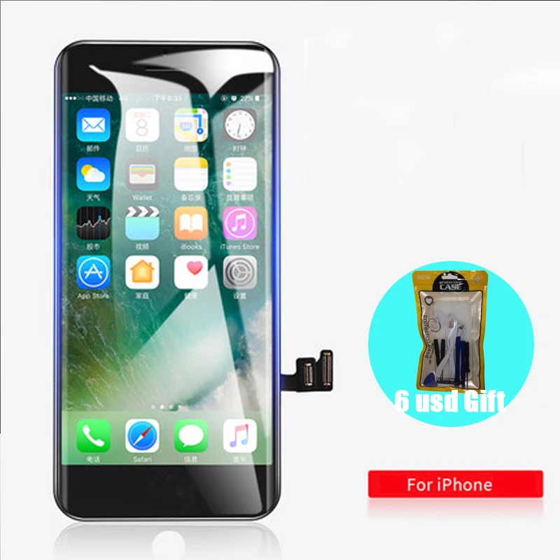 Дисплейный модуль для iPhone 6, 6S, 7, 8, черный/белый