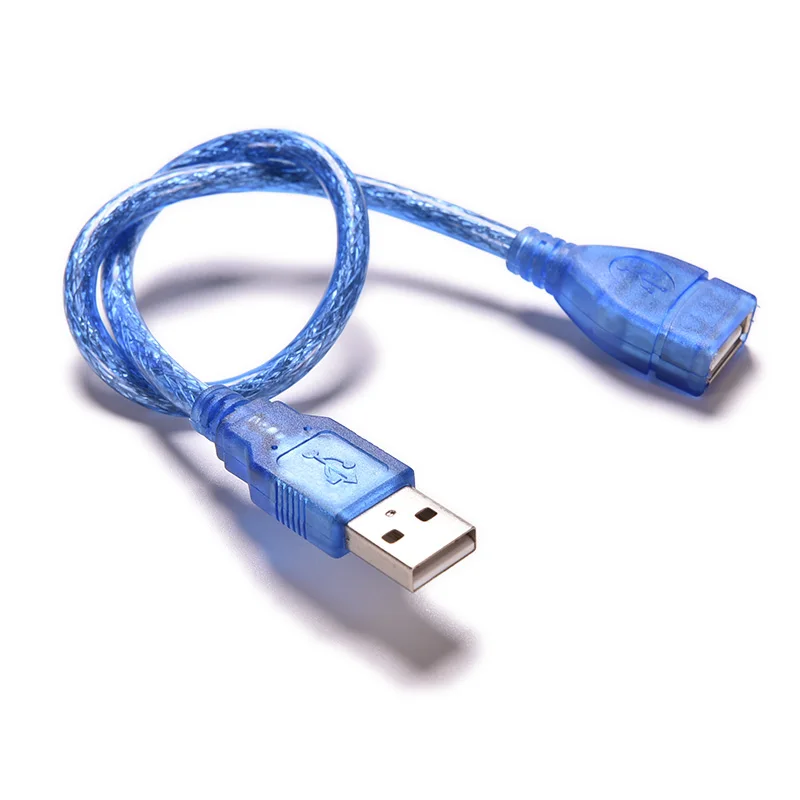 23 см USB A/F 2.0USB удлинитель A Male к женскому кабель провод розетка прозрачный