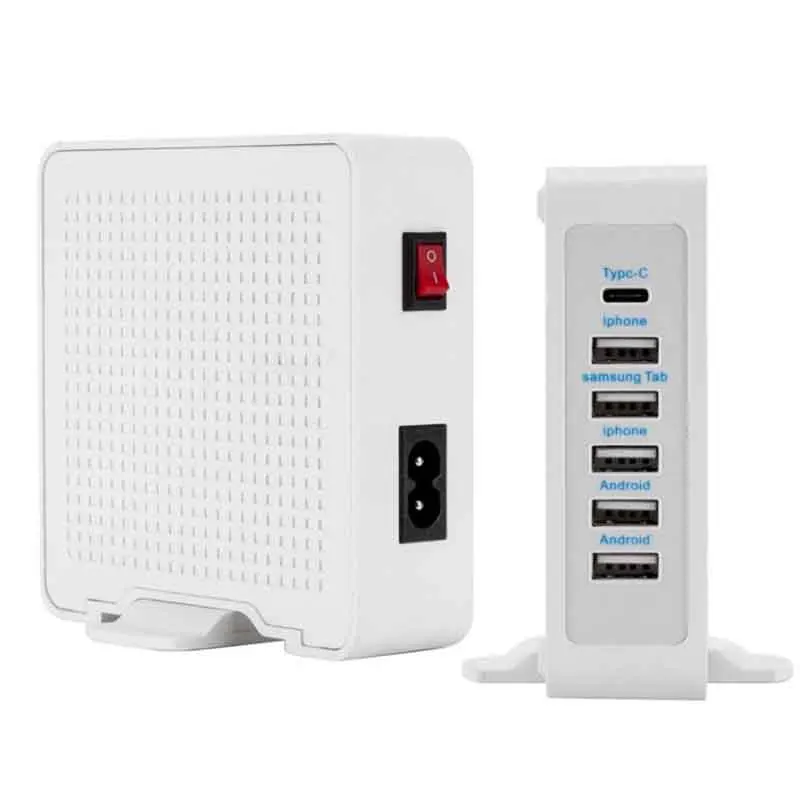 Супер Скоростной USB 3 0 концентратор быстрая зарядка Защита устройства 10 А 6 портов