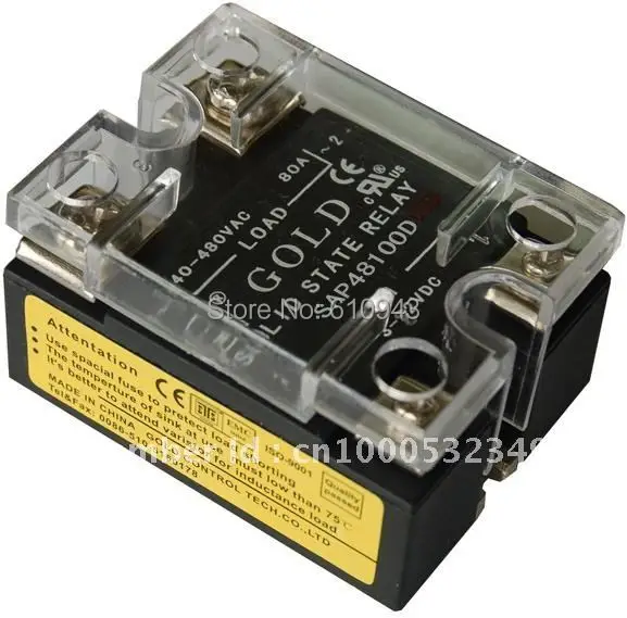 Free shipping 100A SSR input 3-32V DC output 40-480VAC single phase ssr solid state relay | Обустройство дома