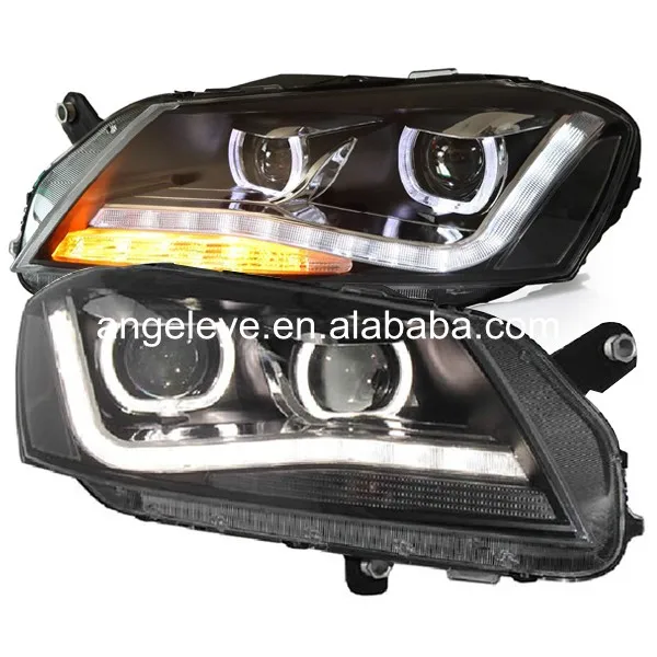 

2011-2014 year For Volkswagen Magotan Passat B7 with U style Angel Eye LED Head Lamp Black Housing TLZV2