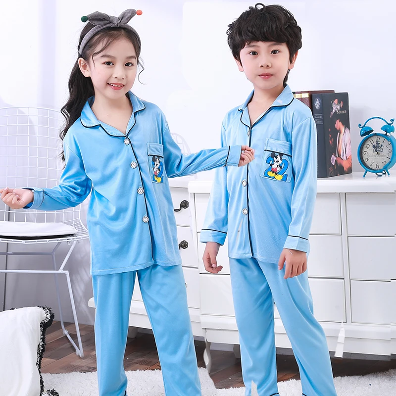 Милый Пижамный костюм с длинными рукавами для девочек 2019 г. Детские пижамы