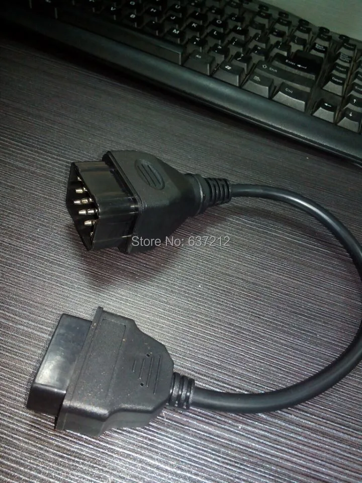 100% рабочий газ 12PIN 12 PIN к OBD 16PIN диагностический адаптер кабель DLC | Автомобили и