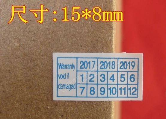 

2017 2018 2019 Adhesive Stickers: Warranty void if damaged For Repair 15*8mm