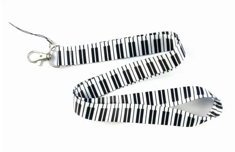 1pc Musical Note Piano Keyboard Lanyards Neck Strap Keys ID Card Holder Necklace Hanging for 6S 7 8P Phone Dropshipping | Украшения и