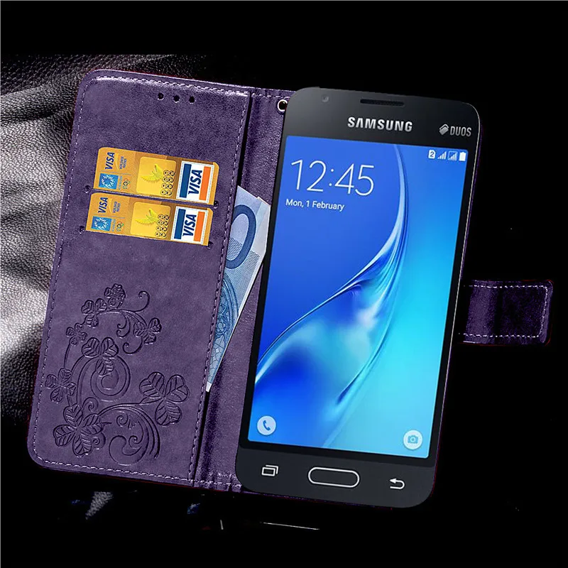 Чехол для Samsung Galaxy J1 2016 мягкий силиконовый Роскошный кожаный флип-чехол J 1 6 Mini