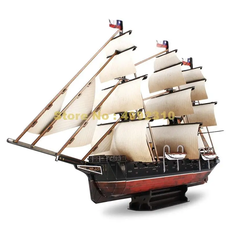 306 шт uss esmahlada Чили пиратский корабль diy 3d бумажная головоломка модель