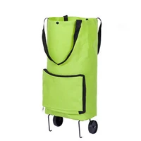 cart tug trolley case wheels reusable shopping bag cart women environmental foldable storage multifunction shopping bag