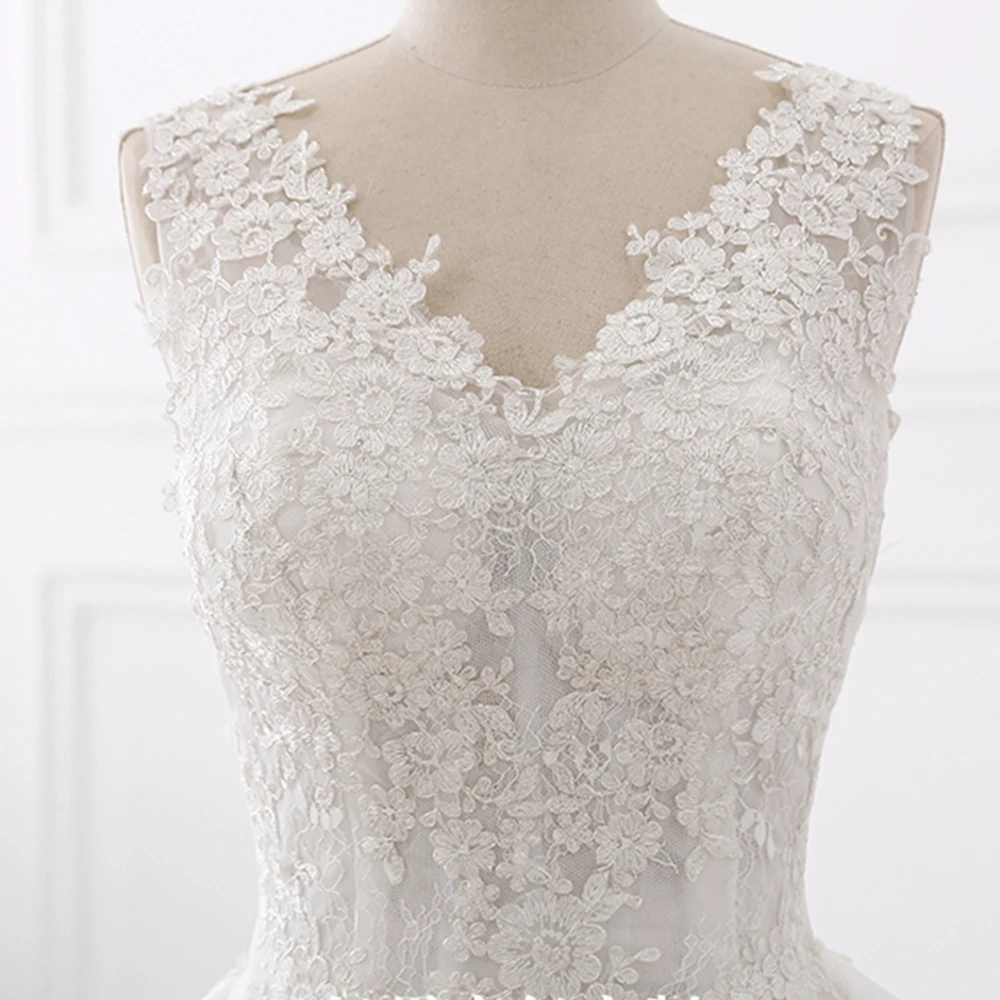 Vestido De Noiva индивидуальный заказ с v образным вырезом Свадебное платье