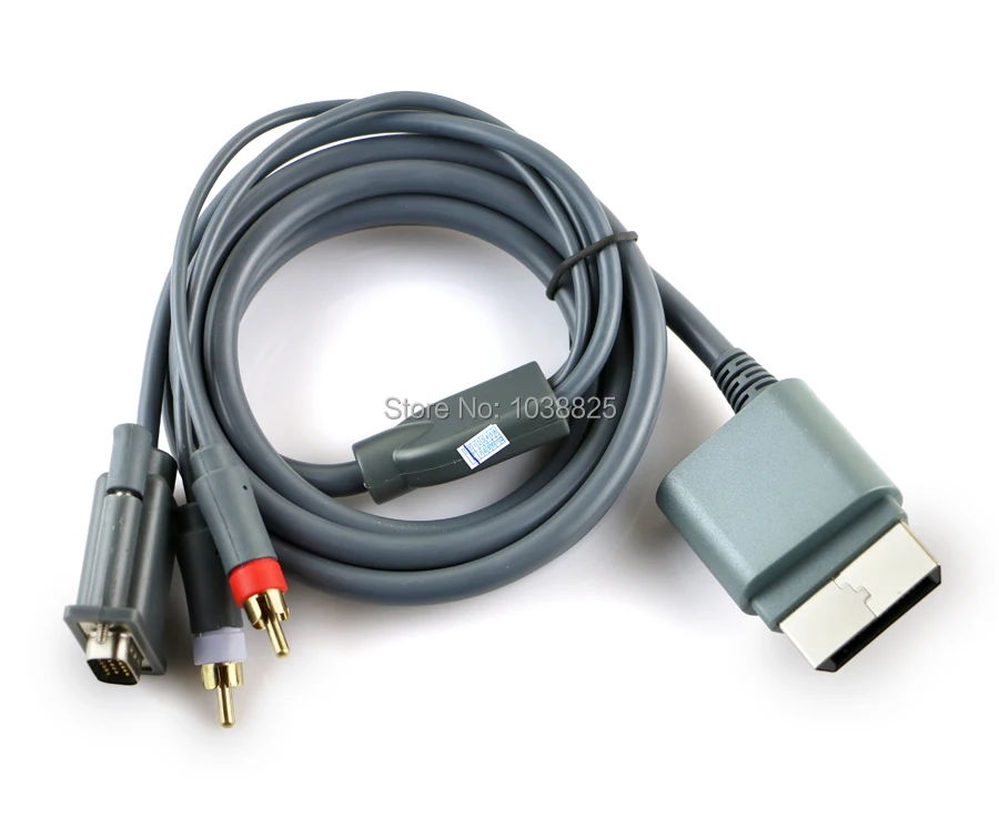 Новый HD Тонкий Видео Аудио AV PC монитор VGA кабель 2 RCA аудио шнур коннектор в 1 для Xbox