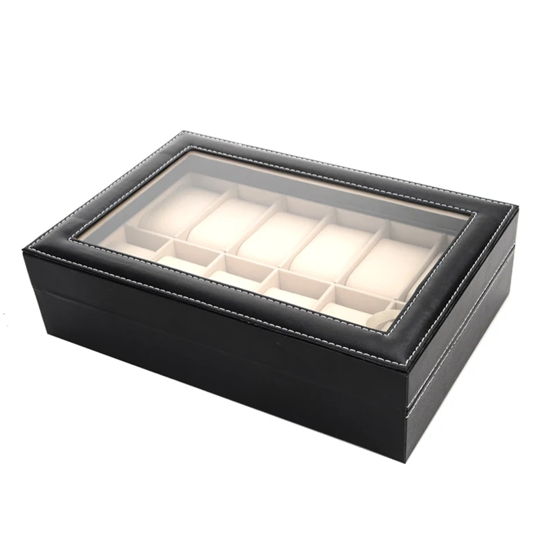 12 Grids Handmade Watch Box Clock Time Case for Holding | Наручные часы