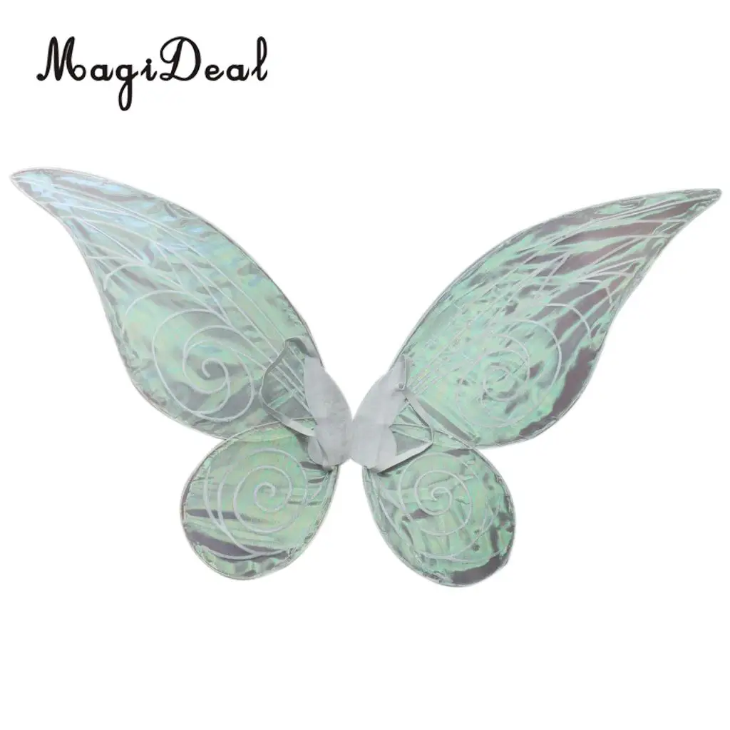 Adult White MagiDeal, новинка, для взрослых/детей, блестящий, меняющий цвет, Бабочка, ангел, крыло феи, нарядный праздничный костюм, детский подарок - Цвет: Adult White