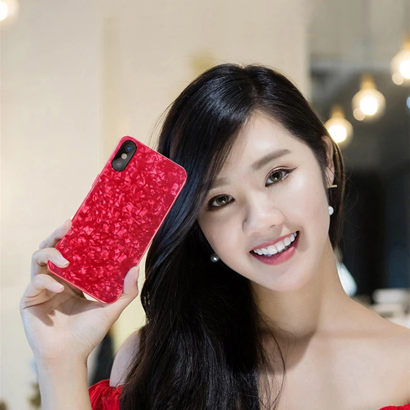 Новинка чехол из закаленного стекла для iPhone XR Xs Max Красивая жесткая задняя крышка
