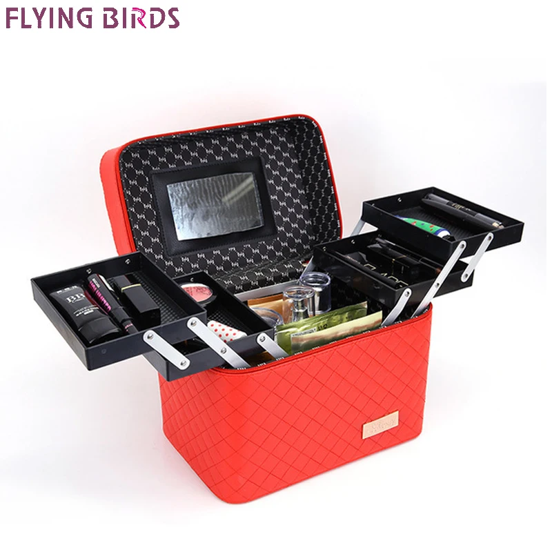Женская косметичка из искусственной кожи Flying birds чехол органайзер для макияжа