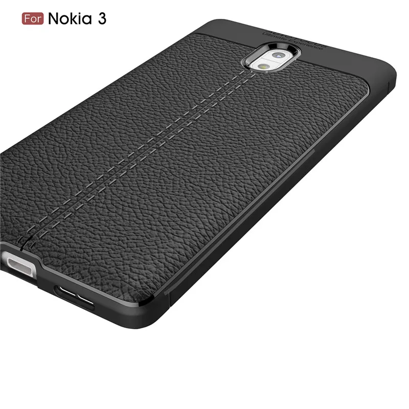 Luxury Soft Cases For Nokia 3 Full Cover Carbon Fiber Smartphone Case Dual SIM TA-1020 TA-1032 Celular Coque |