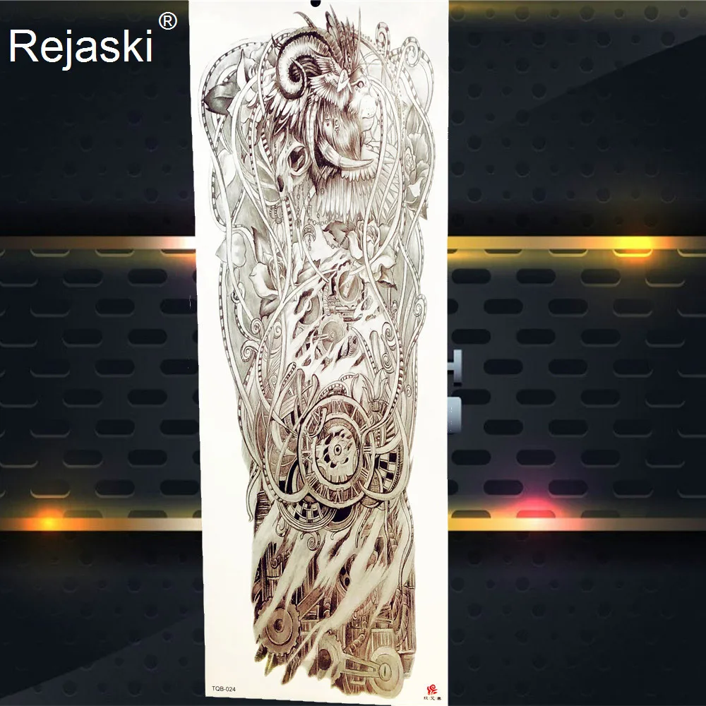 Черная искусственная Татуировка Будды на руку боди арт мужские временные тату