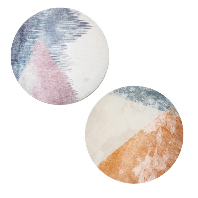 Loartee круглый ковер в скандинавском минималистическом стиле для спальни гостиной