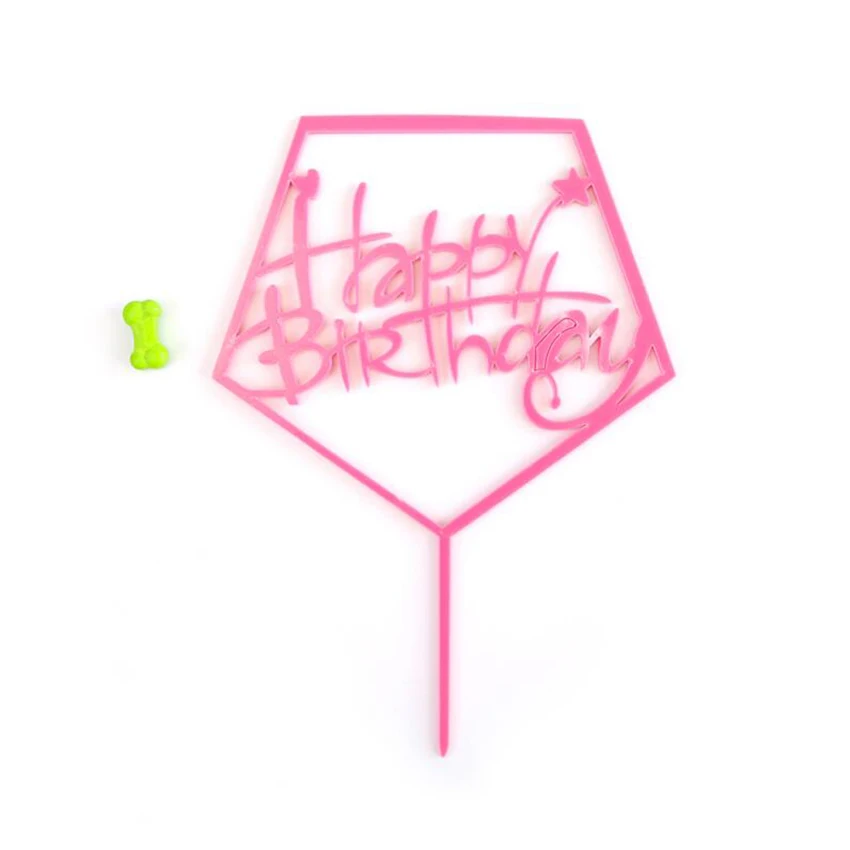 5 styles Cake Topper Party Creative Happy Birthday Small Flags Korean Wedding English Card Insert | Дом и сад