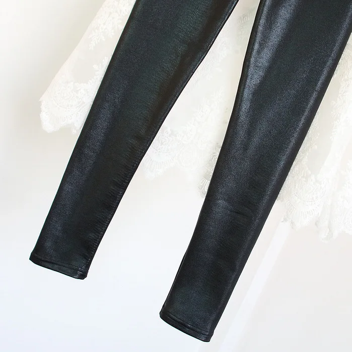 Женские модные штаны из искусственной кожи сексуальные леггинсы со змеиным