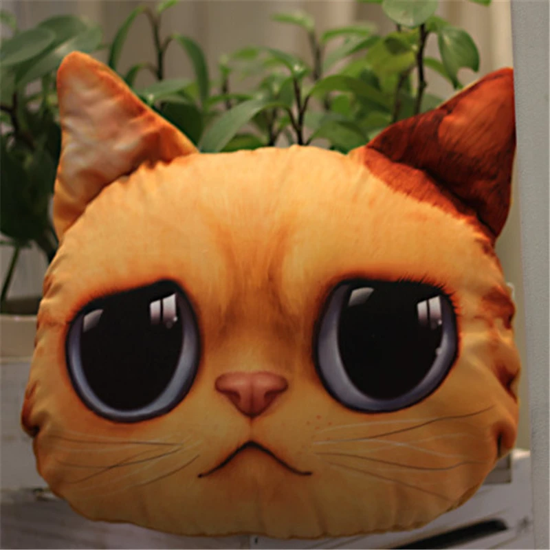 Cute Lovely Cat Big Eye Emoji Cushion Stuffed Toys Soft Pillow for Sofa Chair Office | Игрушки и хобби