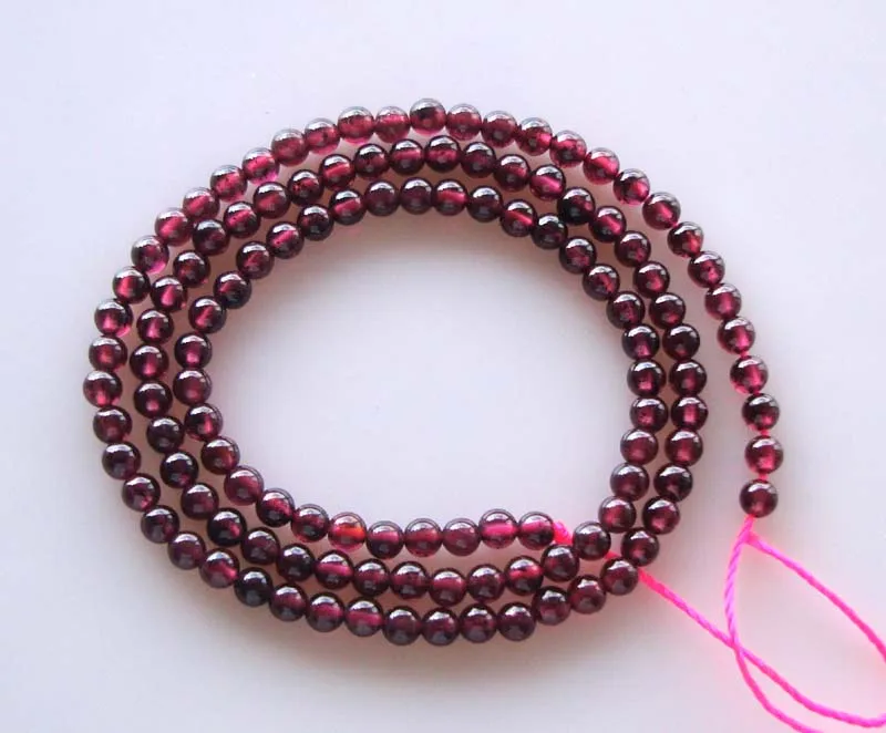 Natural Brazil Garnet Round 3mm Loose Beads For Jewelry Making DIY Bracelet Necklace Earrings | Украшения и аксессуары