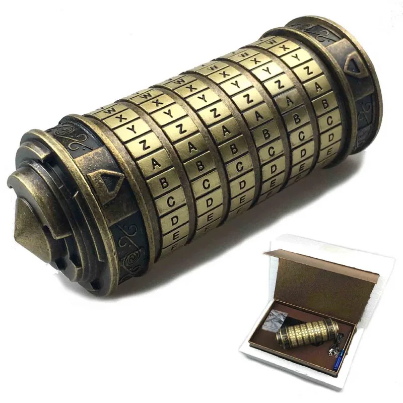 Leonardo DaVinci кодовые игрушки металлические замки-криптекс свадебные подарки подарок на день Святого Валентина письмо пароль побега камерный реквизит