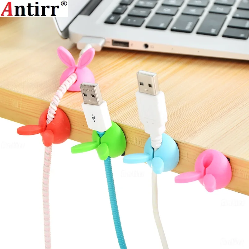 Кролика держатель кабеля в форме ушек намотки Банни Usb Зарядное устройство