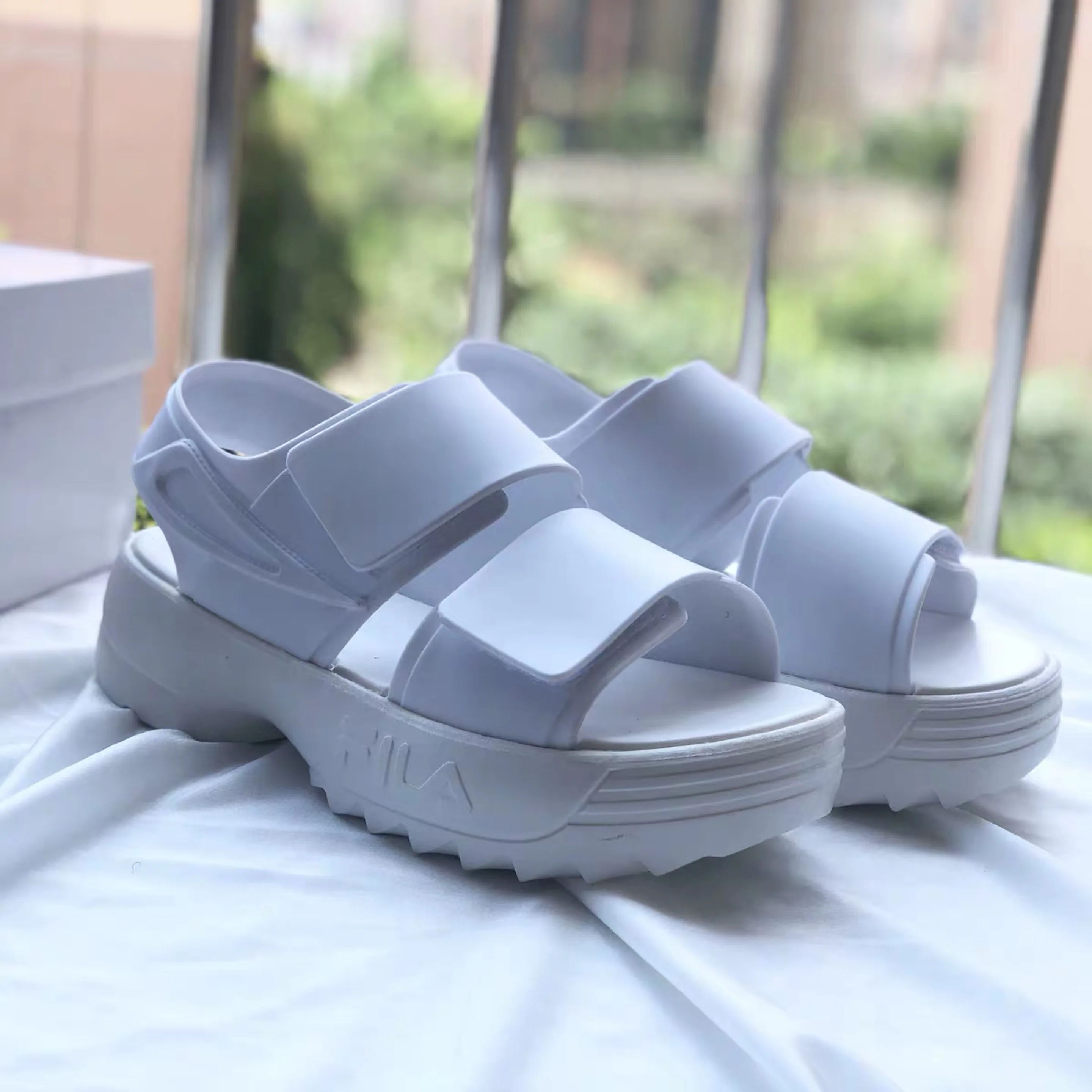 Женские прозрачные сандалии Melissa Летние повседневные на платформе|Боссоножки и