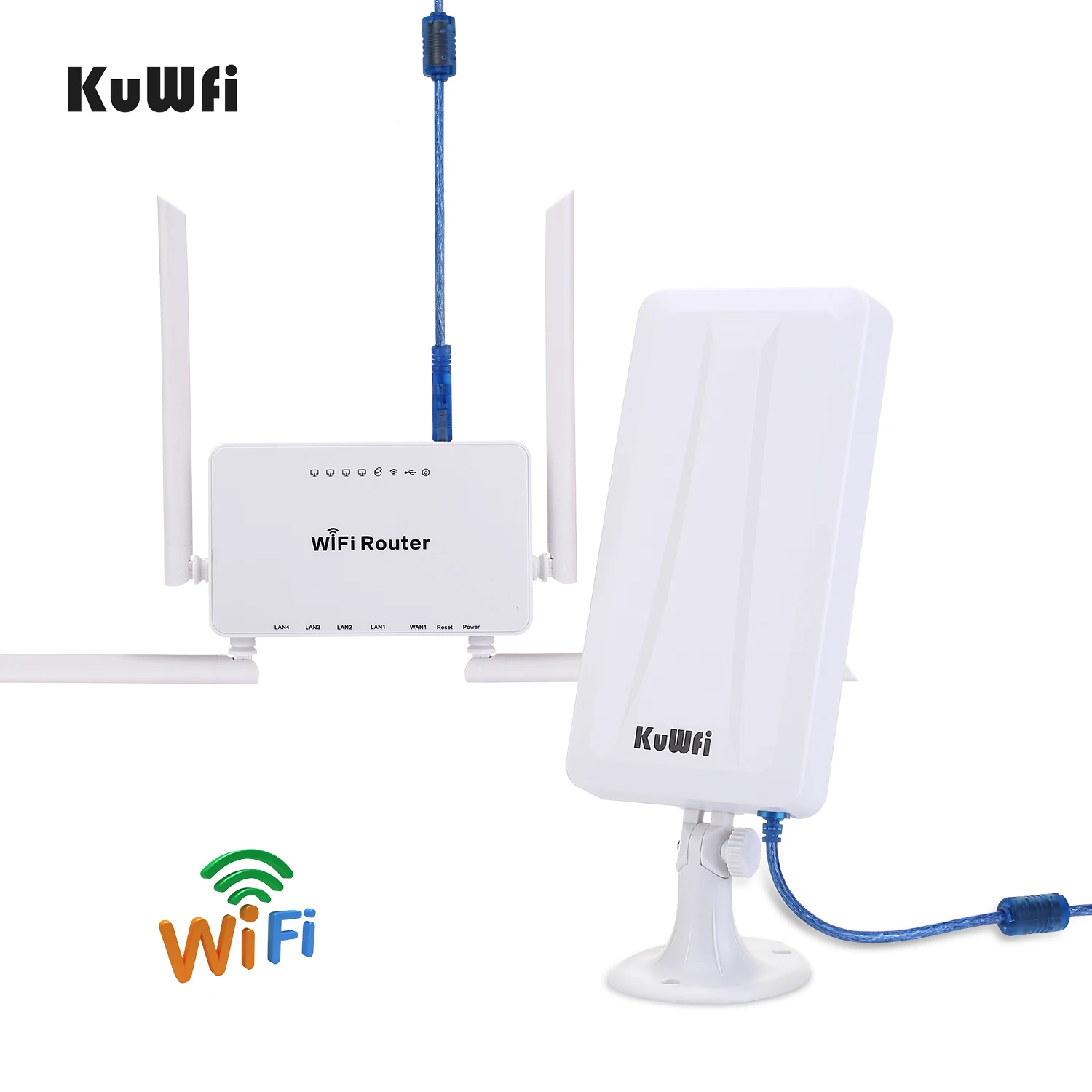 Беспроводной маршрутизатор KuWFi 300 Мбит/с + адаптер USB с высоким коэффициентом
