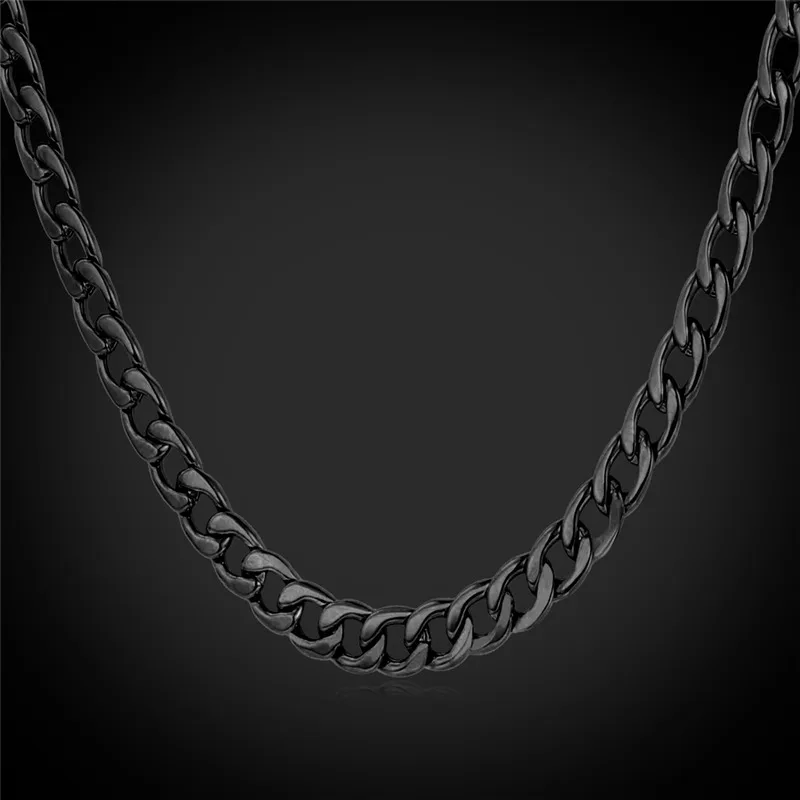 Мужское ожерелье в стиле панк из нержавеющей стали 316L кубинское без выцветания