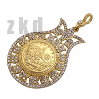 zkd islam muslim turks pendant necklace arab coin for women gold color turkey coins jewelry
