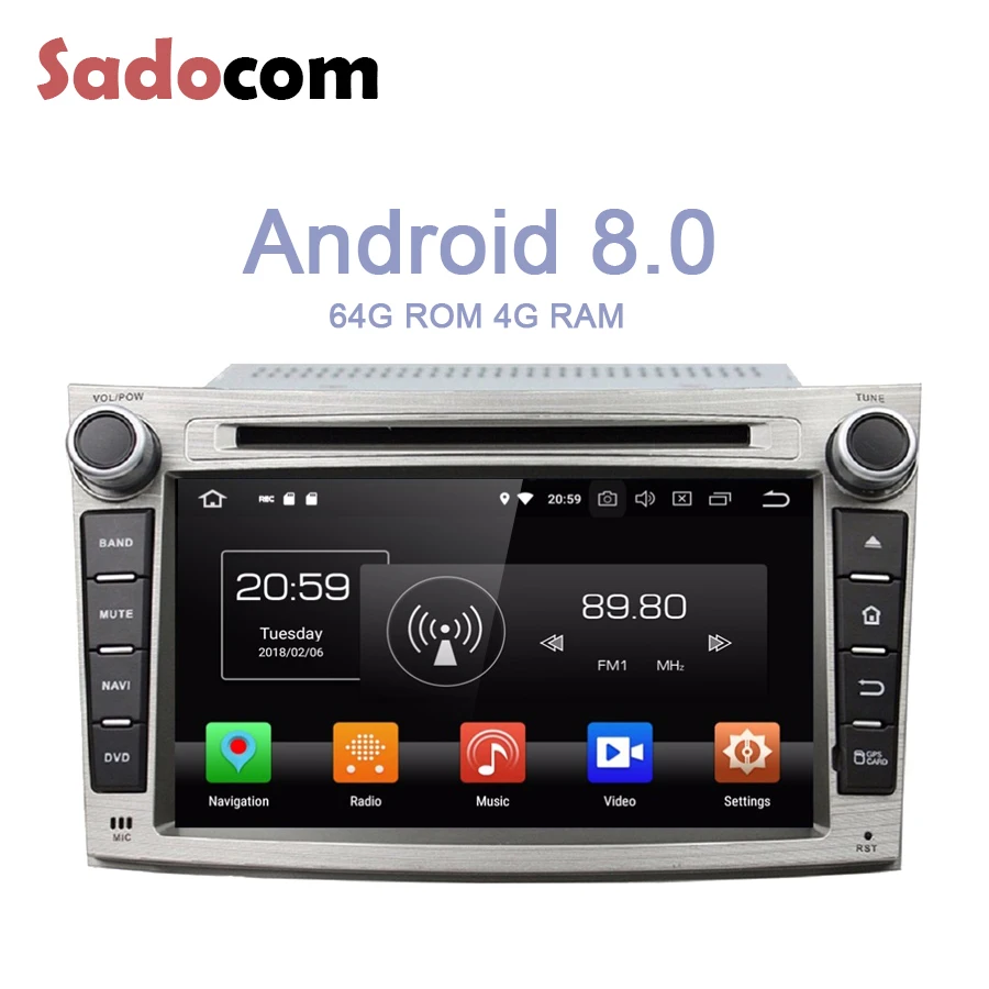 Android 8 0 для Subaru Legacy outback 2009 2010 2011 2012 4 ГБ ОЗУ 64 Гб ПЗУ Восьмиядерный автомобильный