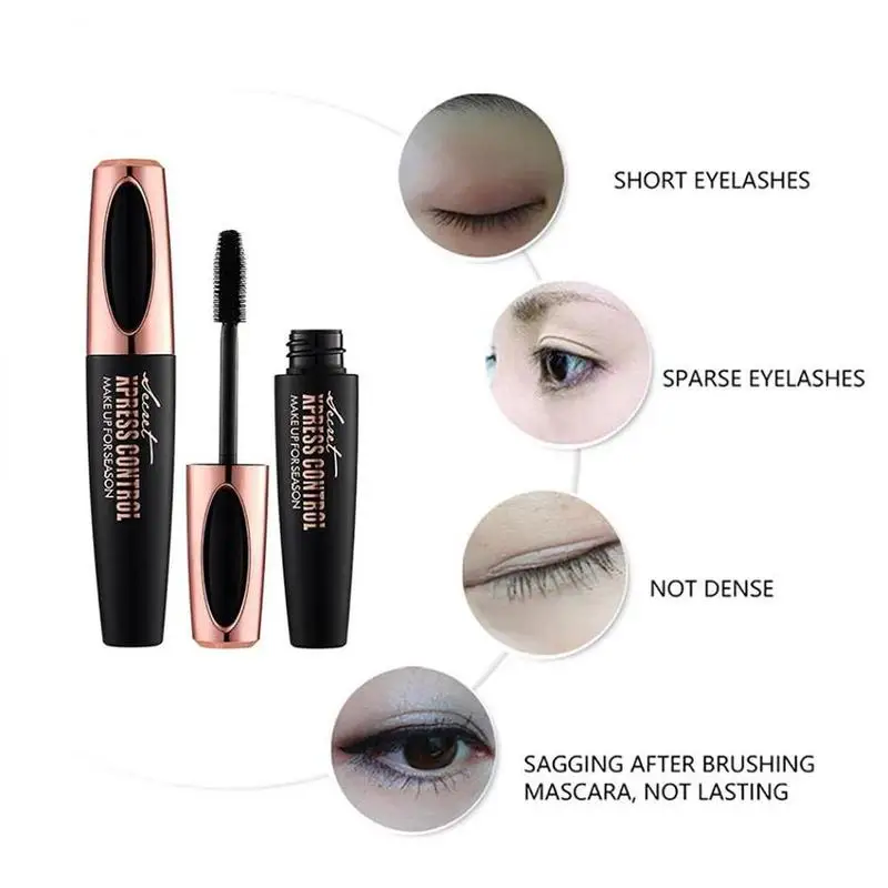 4D шелковое волокно ресниц тушь водостойкая Rimel 3d тушь для наращивания ресниц черные утолщающие удлинение ресниц
