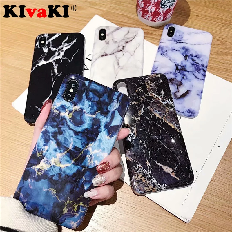 Винтажный мраморный чехол для телефона для iPhone 7, чехол s, силиконовый цветной чехол для iPhone X, XR, XS, Max, 6, 6s, 7, 8 Plus, художественный мягкий чехол из ТПУ с рисунком