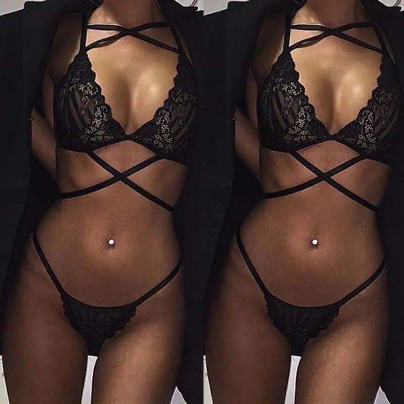 Женское нижнее белье ночное стринги кружевные бюстгальтеры babydoll наборы для