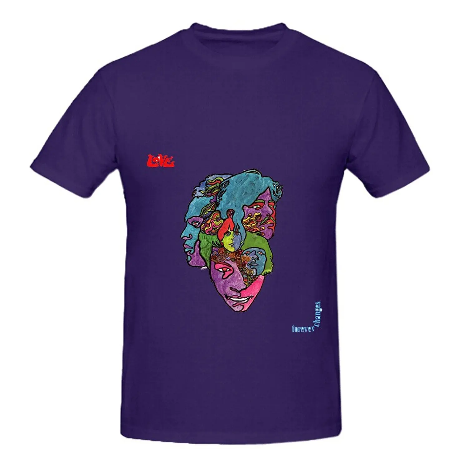 2017 Модный Бренд Напечатаны Футболки Любовь Навсегда Меняет Поп Мужская Экипаж