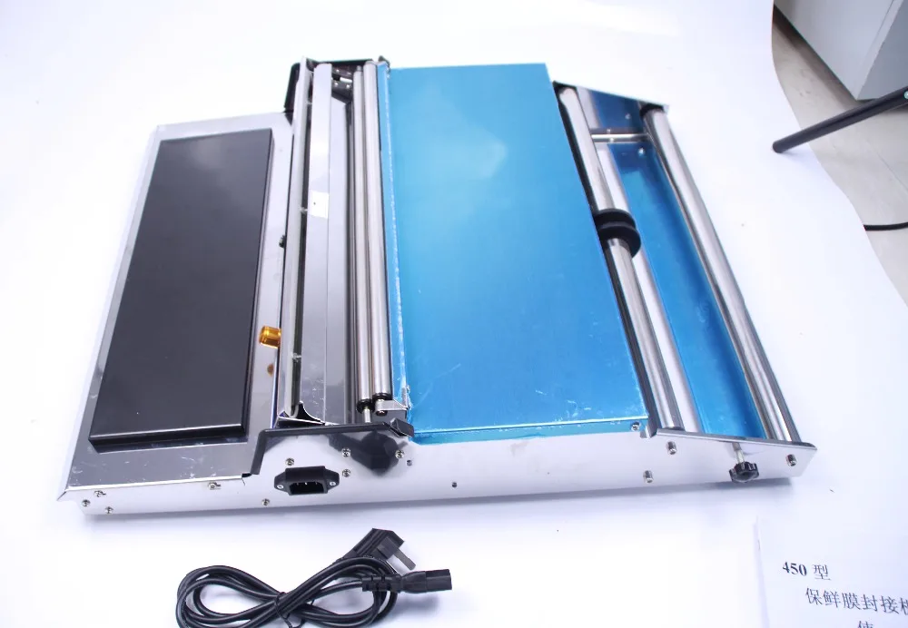 Уплотнительная ширина 450 мм упаковочная машина для пищевых лотков растягиватель