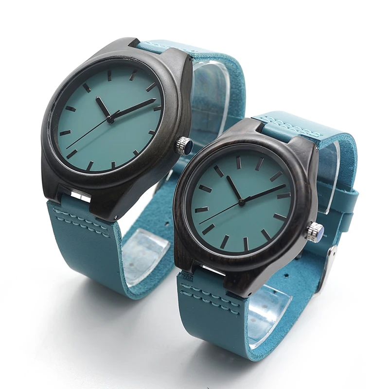 Элитный бренд БОБО птица влюбленных Часы синий Пояса из натуральной кожи ремешок