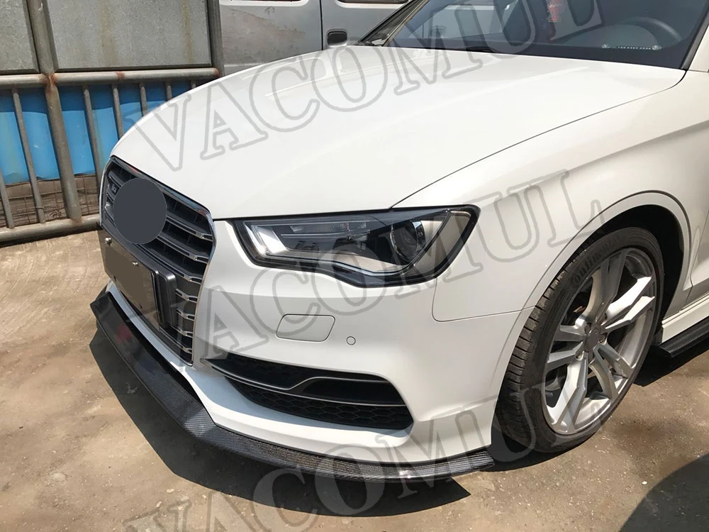 Передний бампер из углеродного волокна спойлер для Audi Sline S3 Sedan не A3 Standard 2013 2014 2015