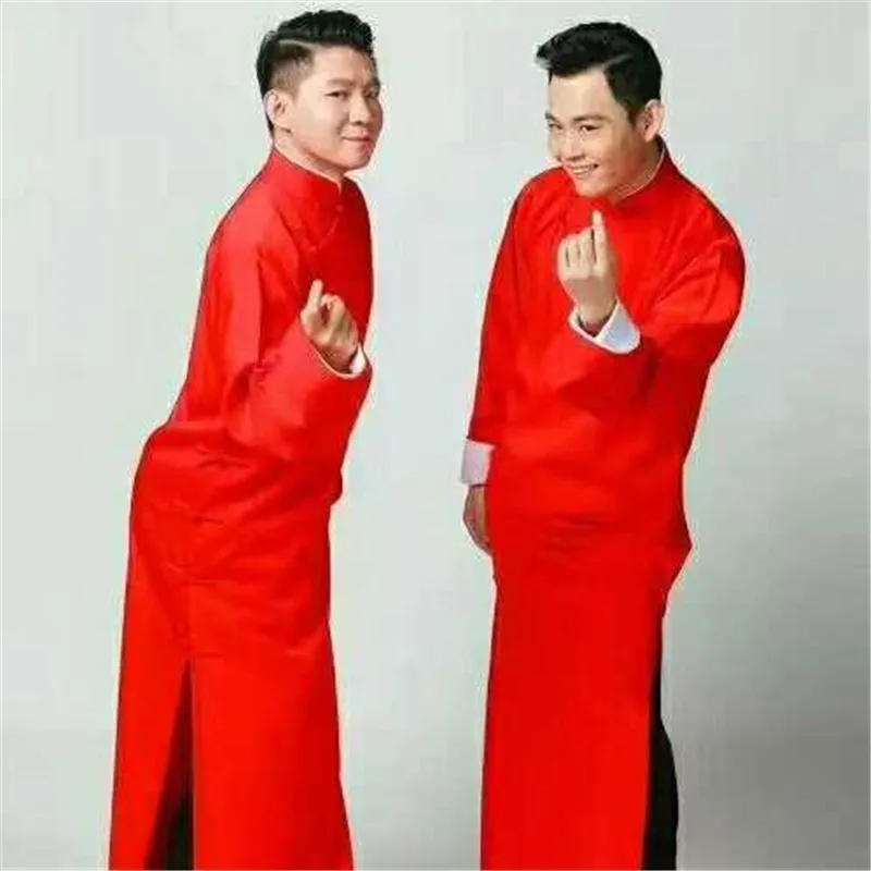 Китайский традиционный лучший мужской свадебный халат Qipao Плюс Размер 3XL 4XL сценическое шоу Hanfu одежда мандарин воротник Свадьба Vestidos