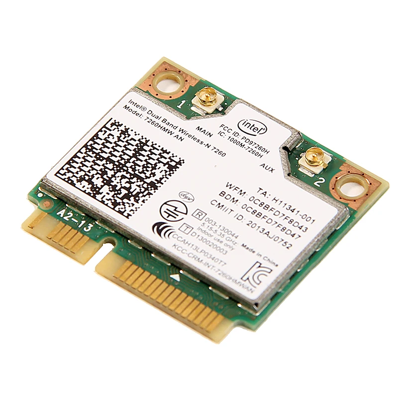 Dual band для Intel Беспроводной N 7260 7260HMW в Половина Mini Pci e 300 Мбит/с Wi Fi Wlan ноутбука карты