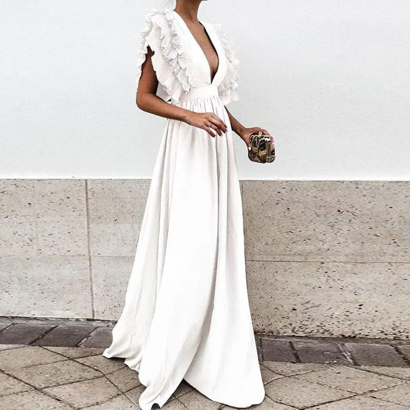 Для женщин модное богемное платье Vestidos пикантные вечерние Макси Новинка весны
