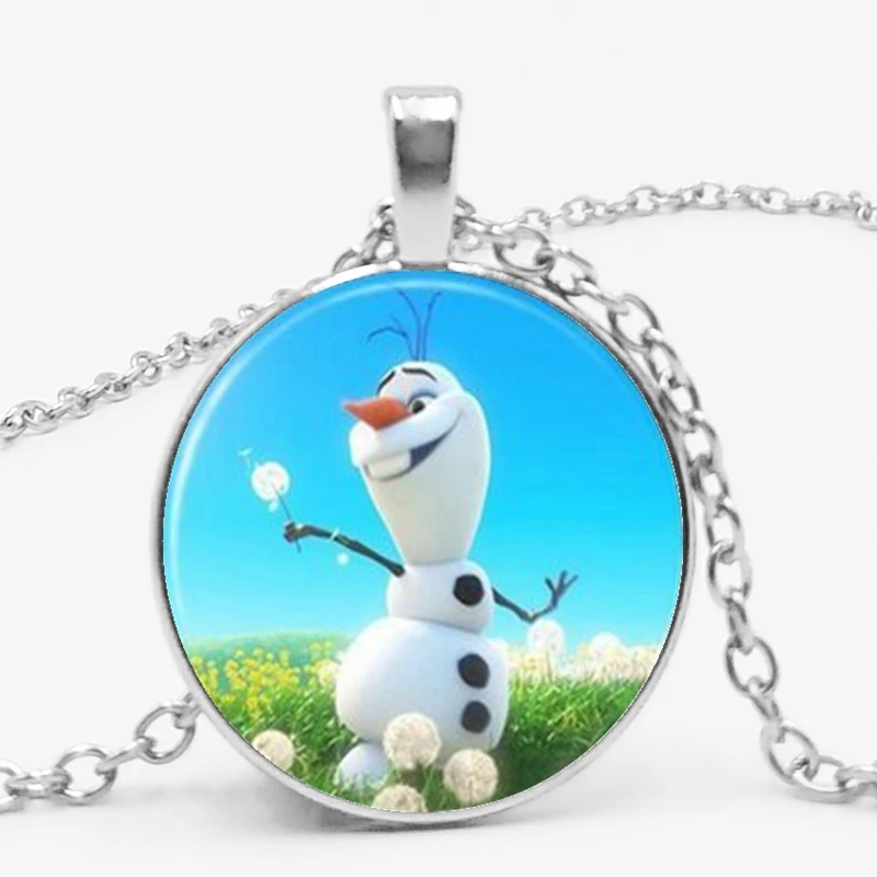 Новая подвеска с Анной подвеской Ge Elsa, ожерелье с изображением героев мультфильмов для девочек, ожерелье с драгоценными камнями, подарок для девочек, цепочка с мультяшным свитером