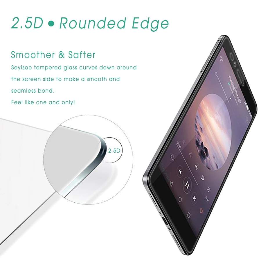 

[3 Pack] Original Seyisoo Real Bubble-free Safety Tempered Glass Film For Huawei Honor 5X Honor5x HD Screen Protector